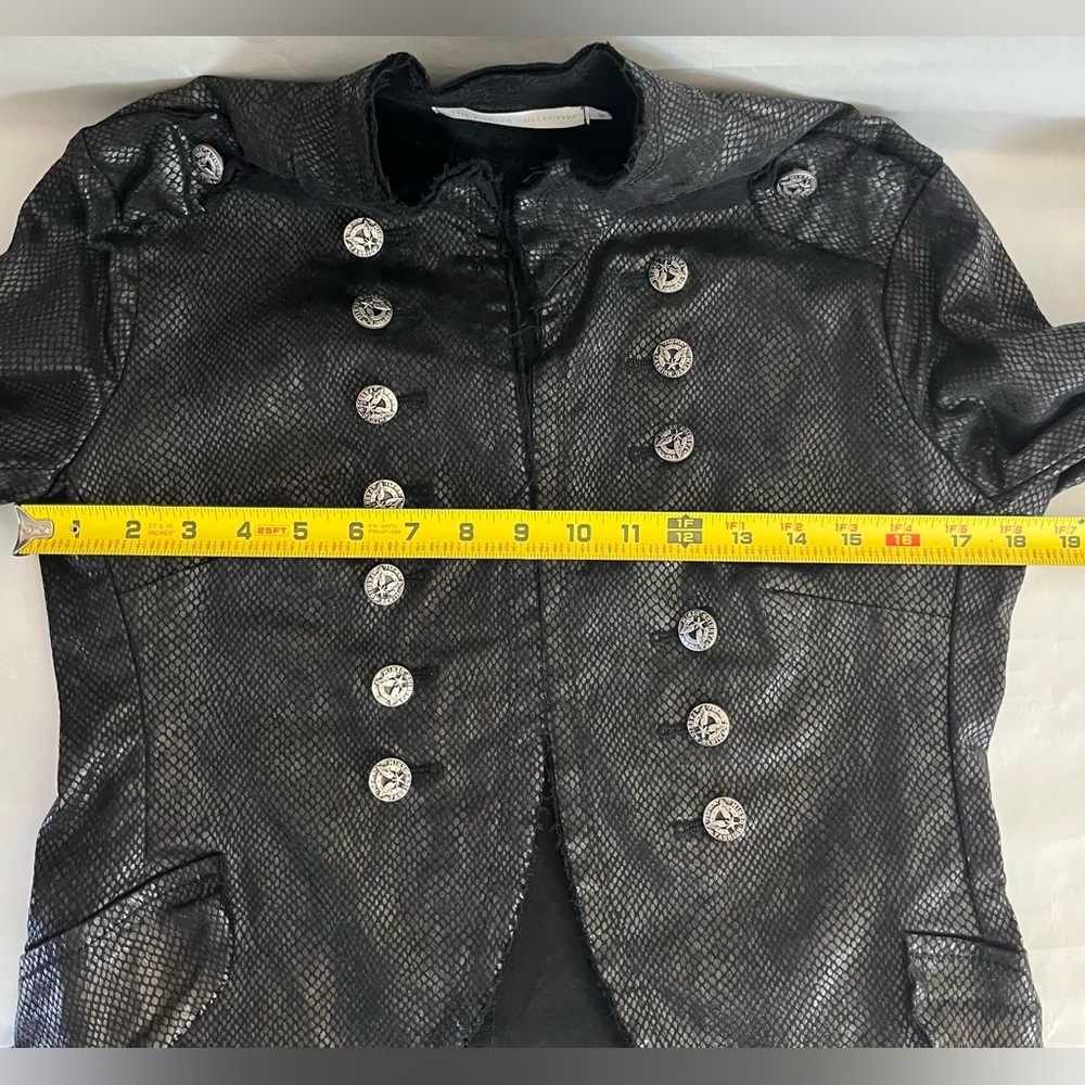 Black Military-Style Women's Blazer Jacket - Picture 9 of 16